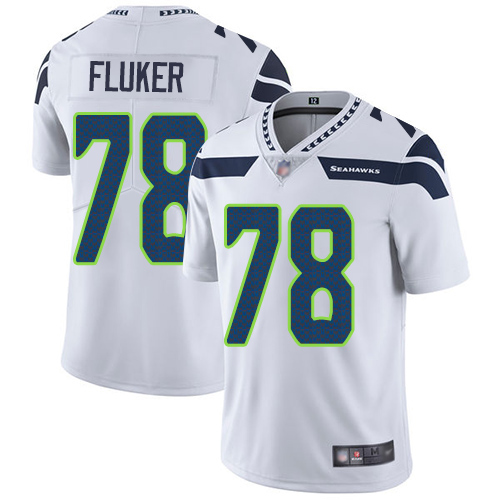 Seattle Seahawks Limited White Men D.J. Fluker Road Jersey NFL Football 78 Vapor Untouchable